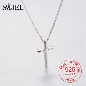 925 Silver Crucifix Cross Pendant Necklace For Men Women