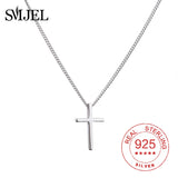 925 Silver Crucifix Cross Pendant Necklace For Men Women