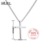 925 Silver Crucifix Cross Pendant Necklace For Men Women