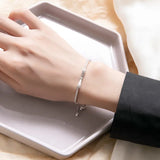 925 Silver Crystal Bowknot Bracelet For Women