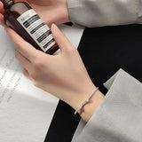 925 Silver Crystal Bowknot Bracelet For Women