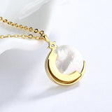 925 Silver Crystal Star Cat Shell Choker Necklace Wedding Gift