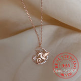 925 Silver Crystal Unicorn Charm Necklace for Women