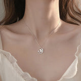 925 Silver Crystal Unicorn Charm Necklace for Women