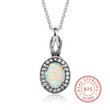 925 Silver Crystal Zircon Pendant Necklace, Birthday Gift for Women