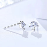 925 Silver Crystal Umbrella Earrings Wedding Jewelry