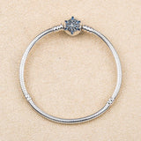 925 Silver Snowflake Snake Chain Bracelet for Women