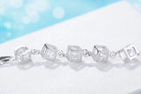 925 Sterling Silver Cube Box Bracelet For Women