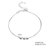 925 Silver Cube Bracelets For Women Box Bracelets & Bangles