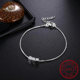 925 Silver Cube Bracelets For Women Box Bracelets & Bangles