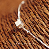925 Sterling Silver Cube Bohemian Anklets for Women