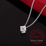 925 Silver Zirconia Crystal Pendant Necklace for Women