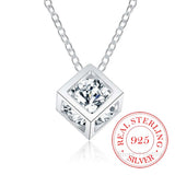 925 Silver Zirconia Crystal Pendant Necklace for Women
