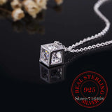 925 Silver Zirconia Crystal Pendant Necklace for Women