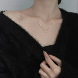 925 Silver CZ Smiling Face Letter Necklace Women Gift
