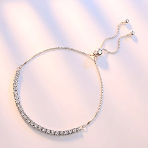 925 Silver CZ Tennis Bracelets Women Chain Jewelry