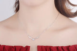 925 Sterling Silver CZ Deer Antlers Necklace Creative Lady Jewelry