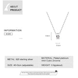 925 Silver CZ Pendant Necklace Women Jewelry Cylinder Shape