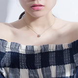 925 Silver CZ Pendant Necklace Women Jewelry Cylinder Shape