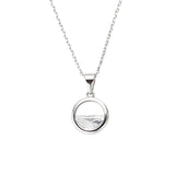 925 Silver CZ Circle Water Choker Necklaces Women Wedding Jewelry