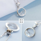 925 Silver CZ Circle Water Choker Necklaces Women Wedding Jewelry