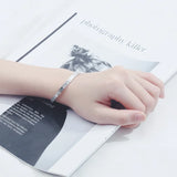 925 Silver Cuff Bracelet for Women Girl Party Wedding Jewelry