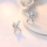 925 Silver Horse Moissanite Earrings 2*4mm