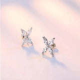 925 Silver Horse Moissanite Earrings 2*4mm