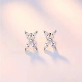 925 Silver Horse Moissanite Earrings 2*4mm