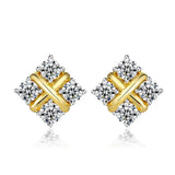 925 Sterling Silver Mossstone Earrings 3mm