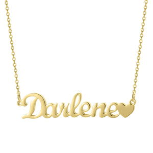 925 Silver Name Heart Necklace Mother's Gift