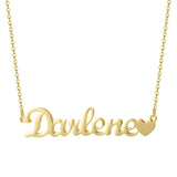 925 Silver Name Heart Necklace Mother's Gift