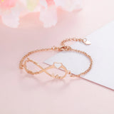 925 Silver Infinity Name Bracelet Personalized Children Girls Kids Jewelry