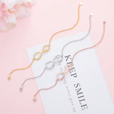 925 Silver Infinity Name Bracelet Personalized Children Girls Kids Jewelry