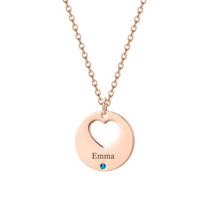925 Silver Birthstone Necklace Personalized Name Charms