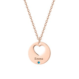 925 Silver Birthstone Necklace Personalized Name Charms