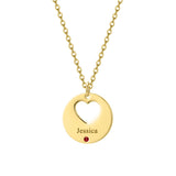 925 Silver Birthstone Necklace Personalized Name Charms