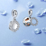 925 Silver Photo Beads Crystal Star Pendant Charms for Bracelet