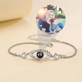 925 Silver Projection Photo Bracelet Personalized Mom Jewelry