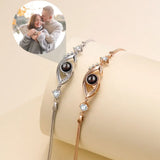 925 Silver Projection Photo Bracelet Personalized Mom Jewelry