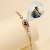925 Silver Projection Photo Bracelet Personalized Mom Jewelry