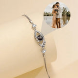 925 Silver Projection Photo Bracelet Personalized Mom Jewelry