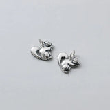 925 Silver Animal Charms Baby Squirrel Pendant Necklace DIY Jewelry