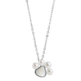925 Silver Animal Footprints Paw Pendant Necklace for Women