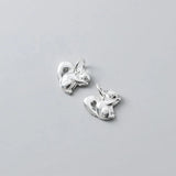925 Silver Squirrel Circle Charms Handwork Fancy Bracelet Necklace Pendant
