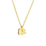 925 Silver Baby Elephant Pendant Necklace Platinum Jewelry