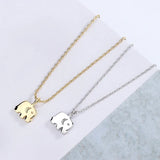 925 Silver Baby Elephant Pendant Necklace Platinum Jewelry