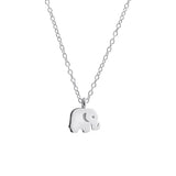 925 Silver Baby Elephant Pendant Necklace Platinum Jewelry