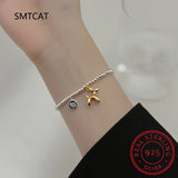 925 Silver Balloon Dog Bear Bangle Bracelet For Women Girls
