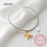 925 Silver Balloon Dog Bear Bangle Bracelet For Women Girls
